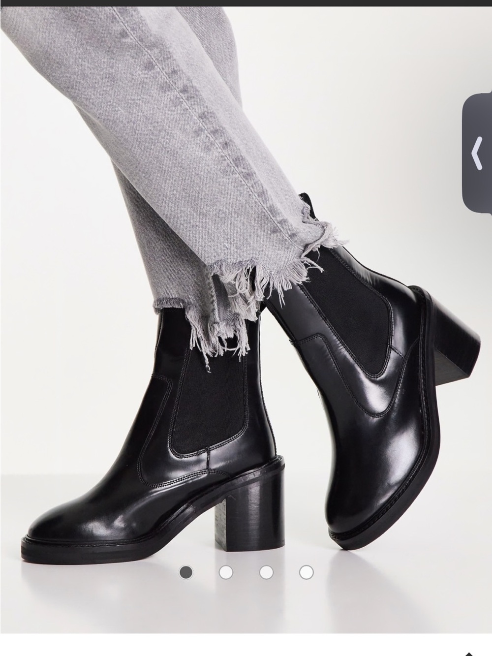 ASOS DESIGN Runaway leather chelsea boots in black